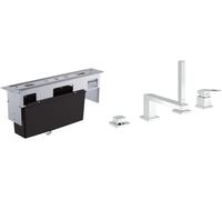 Set mitigeur bain-douche Grohe Eurocube 19897001, élément de montage sur baignoire Grohe Veris 29037000
