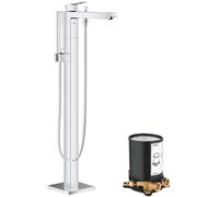 Set mitigeur bain-douche Grohe Eurocube 23672001, élément de montage au sol Grohe 45984001