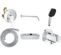 Set mitigeur bain-douche Grohe Start Flow 29117000, douche à effet de pluie Grohe Vitalio Comfort 26695000, 27851000, 26962001, 26397001, 28741002