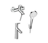 Set mitigeur bain-douche Hansgrohe Talis S 72400000, mitigeur de lavabo Hansgrohe Talis S 72020000, 26421400