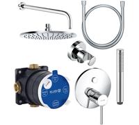 Set mitigeur bain-douche Kludi Bozz 386590576, douche à effet de pluie Kludi A-QA 6432505-00, 88011, 6651405-00, 3912005-00, 610710500, 6054705-00