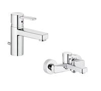 Set mitigeur bain-douche Kludi Zenta 386700575, mitigeur de lavabo Kludi Zenta 382600575