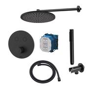 Set mitigeur bain-douche Kronenbach Smart Push 19044002SM, douche à effet de pluie Kronenbach Supra 2.0 153765001904SMN, 01900190KBN, 27409002SMKB, 28276000KBSM, 28628002SMKB, 27500001 KB