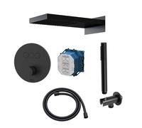 Set mitigeur bain-douche Kronenbach Smart Push 19044003SM, douche à effet de pluie Kronenbach Spa KBMBBPRBOR250-2-BL, 01900190KBN, 28276000KBSM, 28628002SMKB, 27500001 KB