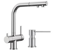 Set mitigeur de cuisine Blanco Fontas-S II 525199, distributeur de savon Blanco Lato 525809