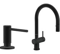 Set mitigeur de cuisine Franke Active Neo 115.0653.404, distributeur de savon Franke Active SM 119.0547.906