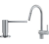 Set mitigeur de cuisine Franke Atlas 115.0590.047, distributeur de savon Franke Atlas 112.0717.084