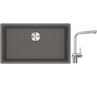 Set mitigeur de cuisine Franke Atlas Neo Sensor 115.0625.523, évier en granit Franke Maris 125.0687.262