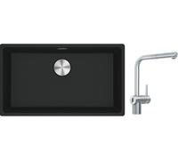 Set mitigeur de cuisine Franke Atlas Neo Sensor 115.0625.523, évier en granit Franke Maris 125.0687.260