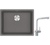 Set mitigeur de cuisine Franke Atlas Neo Sensor 115.0625.523, évier en granit Franke Maris 125.0687.254