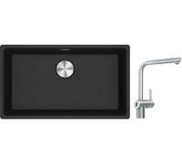 Set mitigeur de cuisine Franke Atlas Neo Sensor 115.0625.523, évier en granit Franke Maris 125.0687.261