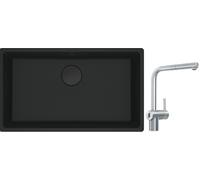 Set mitigeur de cuisine Franke Atlas Neo Sensor 115.0625.523, évier en granit Franke Maris 125.0697.757