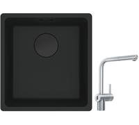 Set mitigeur de cuisine Franke Atlas Neo Sensor 115.0625.523, évier en granit Franke Maris 125.0697.760