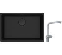 Set mitigeur de cuisine Franke Atlas Neo Sensor 115.0625.523, évier en granit Franke Maris 125.0697.758