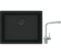 Set mitigeur de cuisine Franke Atlas Neo Sensor 115.0625.523, évier en granit Franke Maris 125.0697.759