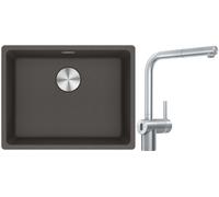 Set mitigeur de cuisine Franke Atlas Neo Sensor 115.0625.523, évier en granit Franke Maris 125.0716.375