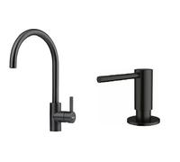 Set mitigeur de cuisine Franke Eos 115.0613.590, distributeur de savon Franke Atlas 112.0717.102