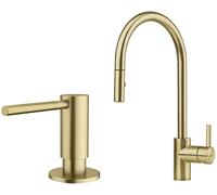 Set mitigeur de cuisine Franke Eos 115.0681.244, distributeur de savon Franke Atlas 112.0717.105