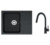 Set mitigeur de cuisine Franke Lina 115.0626.053, évier Tectonite Franke Orion 114.0286.441