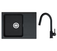 Set mitigeur de cuisine Franke Lina 115.0626.055, évier Tectonite Franke Orion 114.0286.441