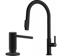 Set mitigeur de cuisine Franke Maris Slim Clear Water J Pull-Out 120.0730.911, distributeur de savon Franke Active SM 119.0547.906