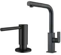 Set mitigeur de cuisine Franke Mythos 115.0550.442, distributeur de savon Franke Atlas 112.0717.102