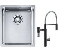 Set mitigeur de cuisine Franke Vital Semi-Pro 120.0621.313, évier en acier inoxydable Franke Box 127.0453.653