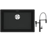 Set mitigeur de cuisine Franke Vital Semi-Pro 120.0621.313, évier en granit Franke Maris 125.0687.256