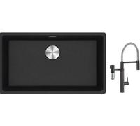 Set mitigeur de cuisine Franke Vital Semi-Pro 120.0621.313, évier en granit Franke Maris 125.0687.261