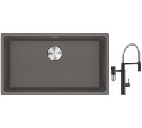 Set mitigeur de cuisine Franke Vital Semi-Pro 120.0621.313, évier en granit Franke Maris 125.0687.262