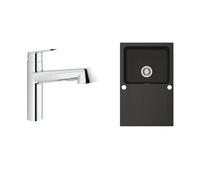 Set mitigeur de cuisine Grohe Eurodisc Cosmopolitan 32257002, évier Tectonite Franke Orion 114.0286.447