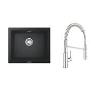 Set mitigeur de cuisine Grohe Get 30361000, évier en granit Grohe K700 31654AP0