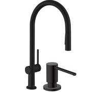 Set mitigeur de cuisine Hansgrohe Talis M54 72801670, distributeur de savon Hansgrohe A41 40438670