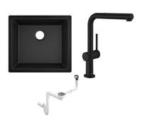 Set mitigeur de cuisine Hansgrohe Talis M54 72809670, évier en granit Hansgrohe S 51 43431170, 43927000