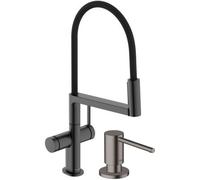 Set mitigeur de cuisine Hansgrohe Talis Select M54 PowderSpray 72861340, distributeur de savon Hansgrohe A41 40438340