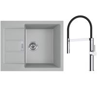 Set mitigeur de cuisine Oltens Borga 35207100, évier Tectonite Franke Sirius 2.0 143.0618.668