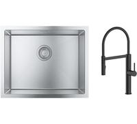 Set mitigeur de cuisine Oltens Borga 35207300, évier en acier inoxydable Grohe K700 31726SD0