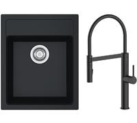 Set mitigeur de cuisine Oltens Borga 35207300, évier Tectonite Franke Sirius 114.0496.104