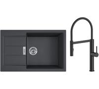 Set mitigeur de cuisine Oltens Borga 35207300, évier Tectonite Franke Sirius 2.0 143.0618.577
