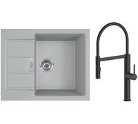 Set mitigeur de cuisine Oltens Borga 35207300, évier Tectonite Franke Sirius 2.0 143.0618.668