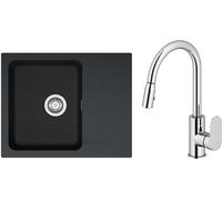 Set mitigeur de cuisine Oltens Lista 35202100, évier Tectonite Franke Orion 114.0286.441