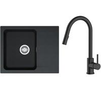 Set mitigeur de cuisine Oltens Litla 35204300, évier Tectonite Franke Orion 114.0286.441