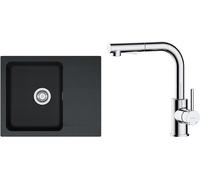 Set mitigeur de cuisine Oltens Myvat 35205100, évier Tectonite Franke Orion 114.0286.441