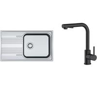 Set mitigeur de cuisine Oltens Myvat 35205300, évier en acier inoxydable Franke Smart 101.0368.324