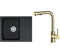 Set mitigeur de cuisine Oltens Myvat 35205800, évier Tectonite Franke Orion 114.0286.441