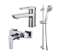 Set mitigeur de douche Cersanit Mille S951-031, mitigeur de lavabo Cersanit Mille S951-045, S951-021