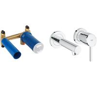 Set mitigeur de lavabo Grohe Concetto 19575001, élément encastré de mitigeur Grohe Eurostyle 23571000