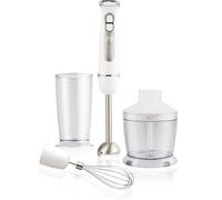 Mixeur Plongeant Fagor FG349-1000W, Multifonction 12 Vitesses et Turbo, Design Élégant Blanc, Idéal pour Soupes, Smoothies, Purées, Sauces, Milkshakes, Bol Hachoir Inclus