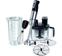 MPM MBL-11 Set Mixeur Plongeant, Hachoir Multi-usages, Fouet, Gobelet Hachoir 1750ml, 3 Disques à Découper, Acier Inoxydable, sans BPA, Fonction Turbo, 800W