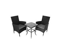 Jardí Set Bistro Rotin Noir Noir